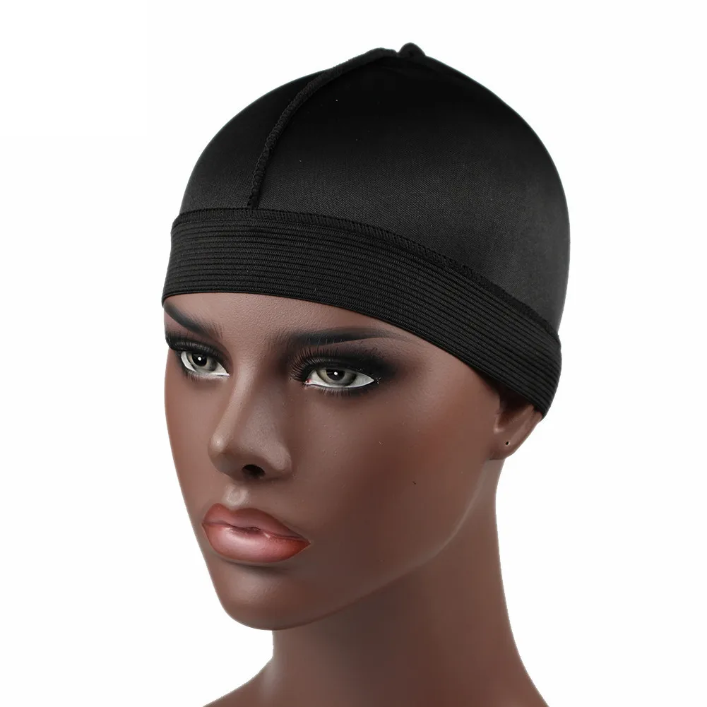 

Модная мужская шелковая шапка с резинкой, шелковые банданы Durag для мужчин, шарф для волос, волнистая шапка