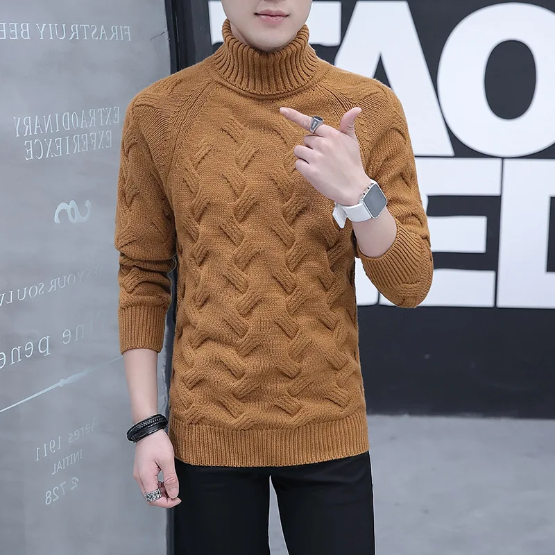 Зимний полный толстый свитер пуловер вязаный грубый цветочный консервативный