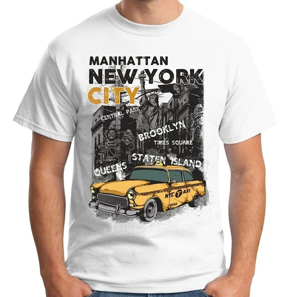 

Men's New York City Yellow Cab V81 T-Shirt Summer Fashion Cotton Style
