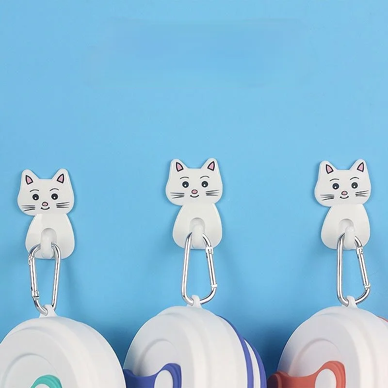 

Cute Creative Multifunction Cat Wall Mount Keys Hook Refrigerator Sticker Fridge Decor Hanging Hook hooks for hanging