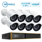 MOVOLS CCTV 1080 P 8 шт. камера товары теле и видеонаблюдения 8CH 2000TVL Открытый безопасности системы 8CH 1080N DVR комплект
