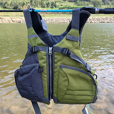Green GHOTDA спасательный жилет для рыбалки, защитная куртка, лодка для плавания, рыболовный спортивный жилет - Цвет: Green
