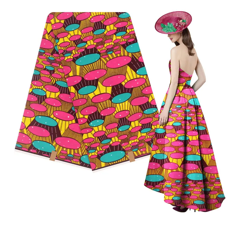 

new 100% cotton original real wax fabric ankara fabric african print fabric for wedding dress tissue african fabric H200514