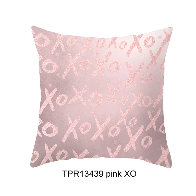 TPR13439 pink XO Простой геометрический стиль декоративные наволочки кожа домашний текстильная подушка чехол кровать бросок Декоративные 45x45 см - Цвет: TPR13439 pink XO