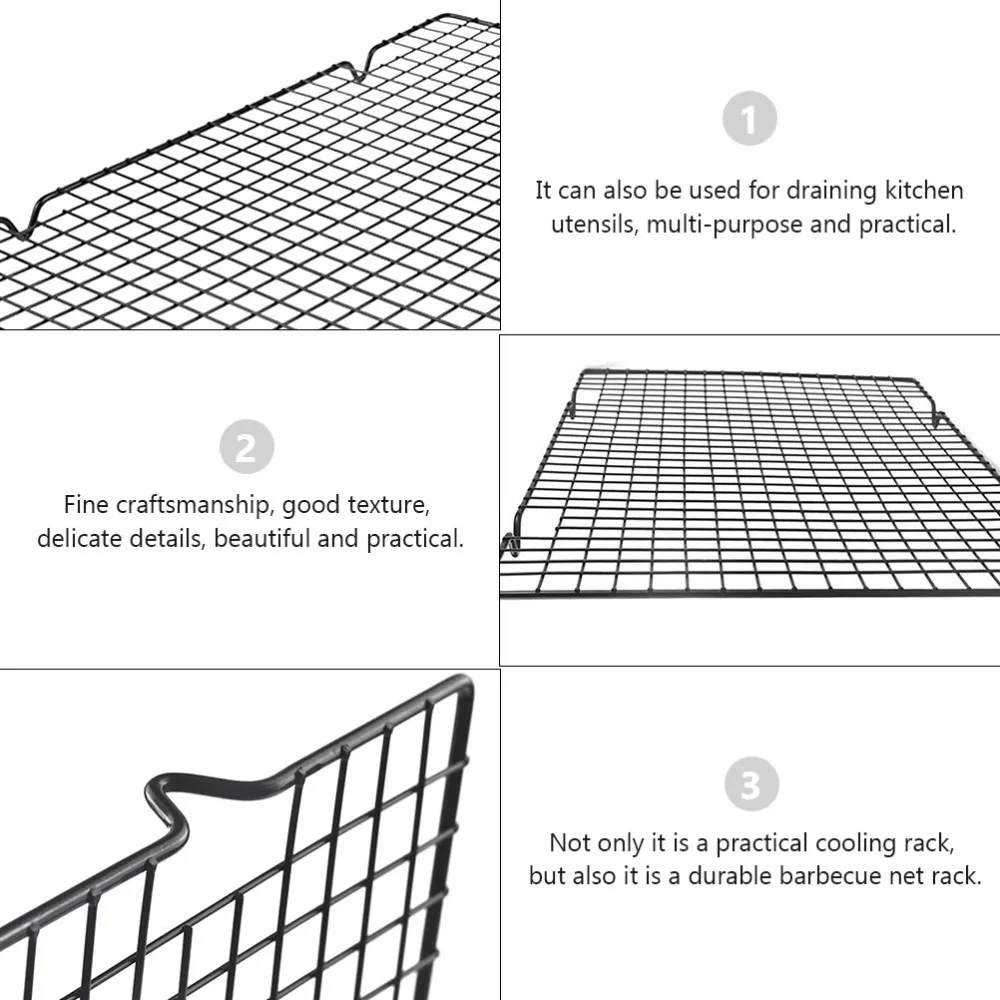 

2Pcs Cake Cooling Rack Net Cookies Biscuits Bread Muffins Drying Stand for Home