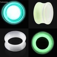 leosoxs 2 piece acrylic luminous auricle silicone ear expansion european and american explosive body piercing jewelry