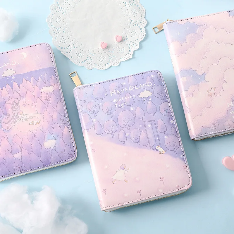 2020 новый милый кожаный дневник на молнии для студентов с героями мультфильмов