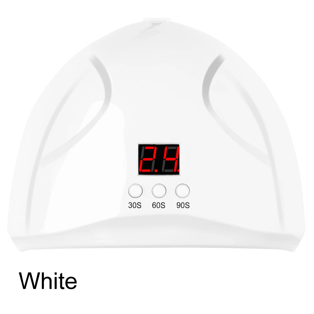 white 36 Вт УФ светодиодный светильник Сушилка для ногтей 12 Светодиодный s лампа для ногтей высокая пудра лампа УФ для ногтей для маникюра гели с ЖК-дисплеем гель для ногтей УФ лампа USB - Цвет: white