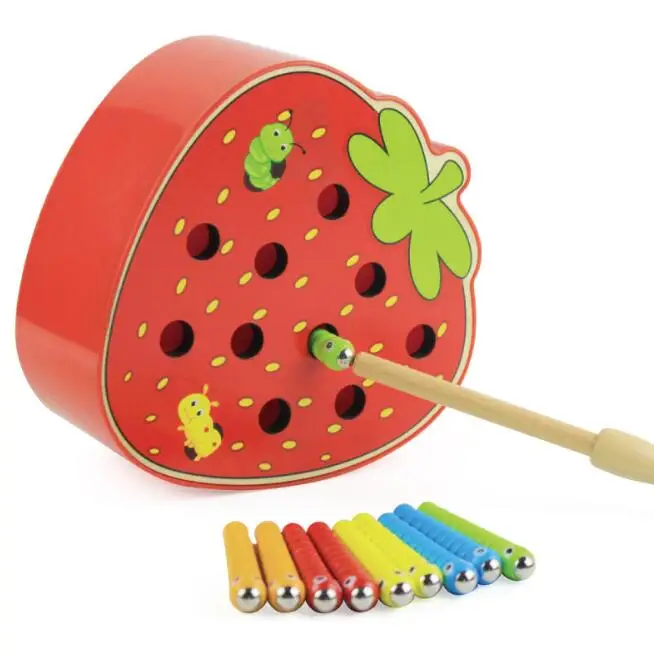 Монтессори червячная игра Магнитные деревянные игрушки для детей раннего