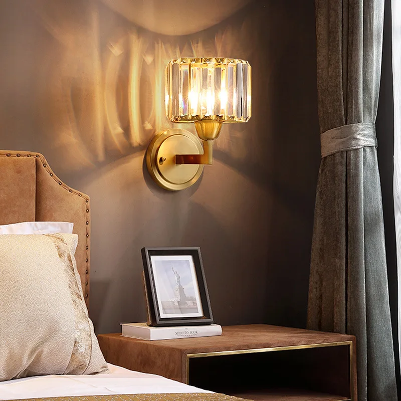 Настенные светильники для Гостиная лампа Кристальный настенный светильник