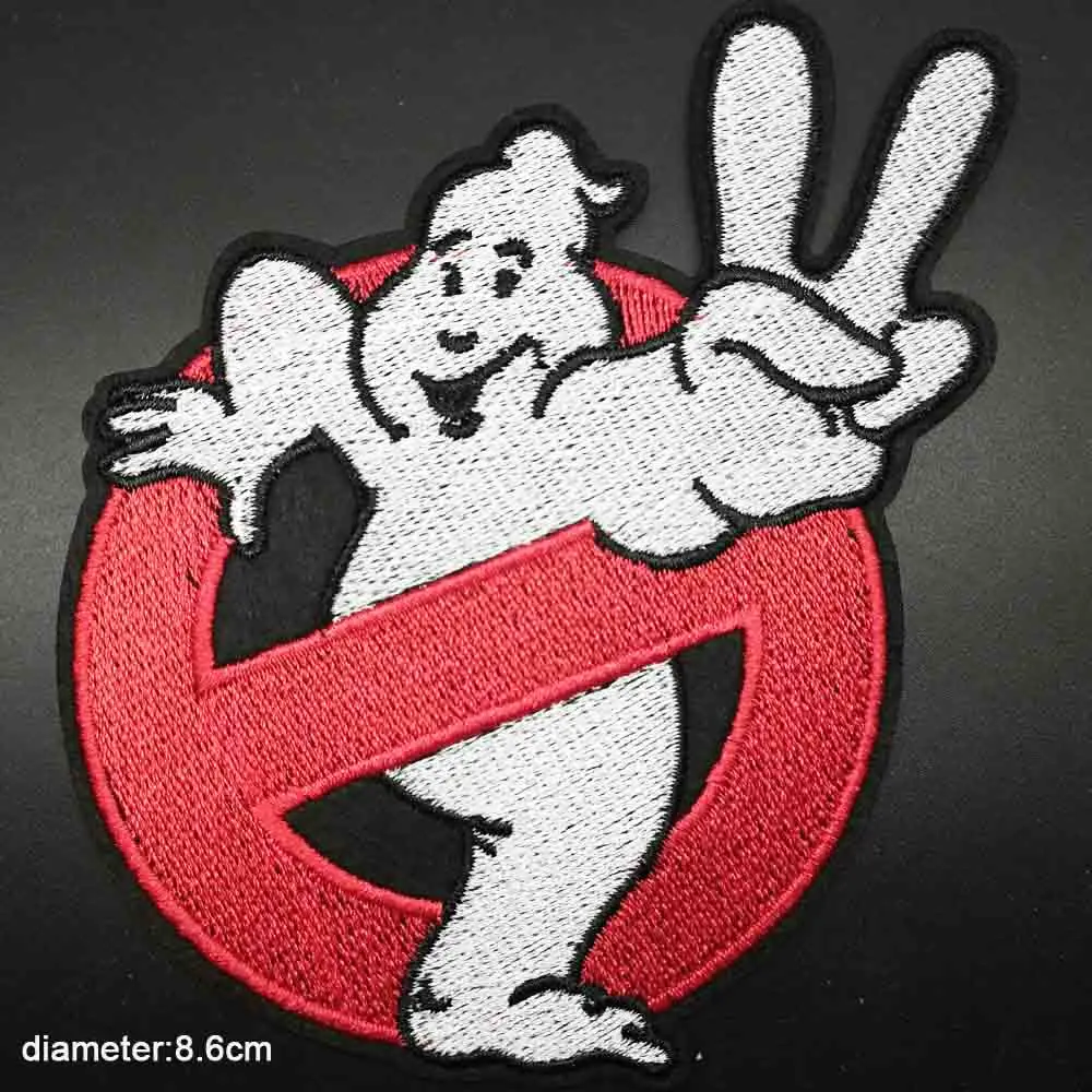 busters 2(baigui 2 Большой размер Полный вышитый Железный На Ghostbusters Ghost нашивки кружевная ткань патч для Хэллоуина одежда оптом - Цвет: busters 2(baigui 2