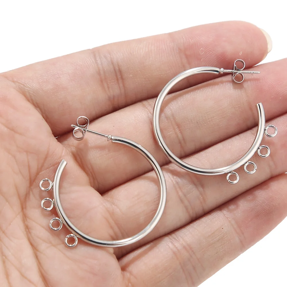 20 шт C Форма уха пост золото/черный/Серебряный тон из нержавеющей стали