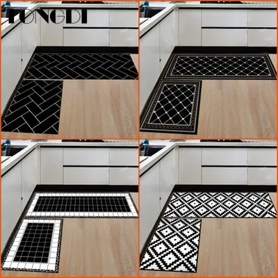 TONGDI Современный дизайнерский коврик с рисунком мягкий кухонный