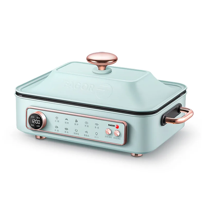 

Multi-functional Cooking Pot Household Barbecue Meat Boiler Integrated Steaming and Frying Electric Hot Pot