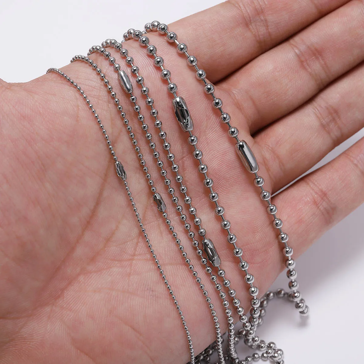 5 шт. шариковые цепочки из нержавеющей стали для DIY коннектора застежки шаровой
