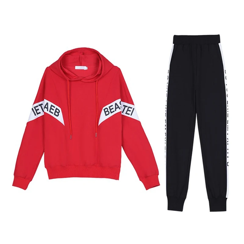 

sports suit women's autumn and winter new women's fashion loose hooded nine-point harem pants casual two-piece women