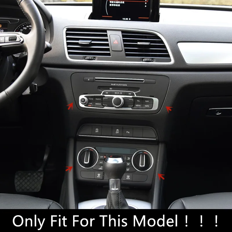 

Carbon Fiber Console CD Panel Decoration Cover Trim Air Conditioner Control Frame Sticker For Audi Q3 2013-2018
