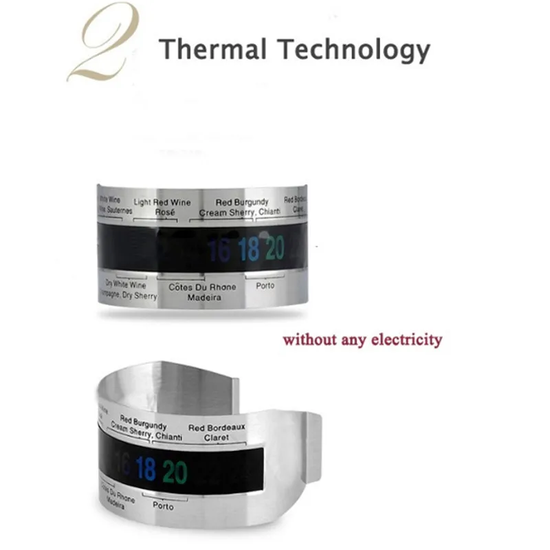 Бытовой термометр из нержавеющей стали для винных браслетов датчик температуры