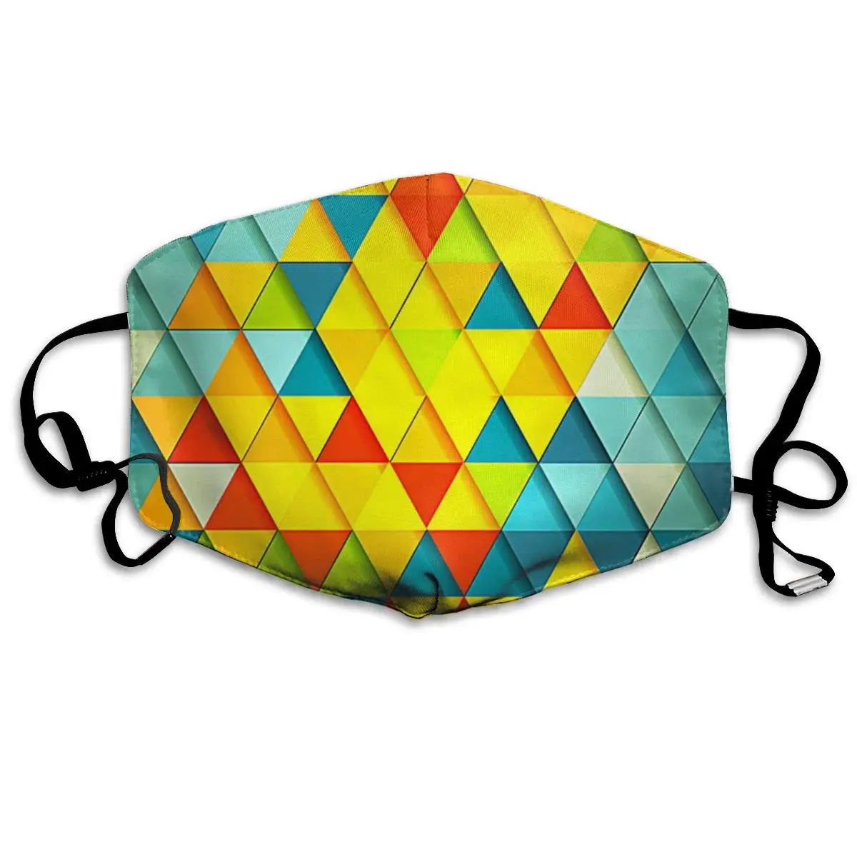 

Mouth Mask Colorful Triangle Print Masks - Breathable Adjustable Windproof Mouth-Muffle, Camping Running for Women and Men