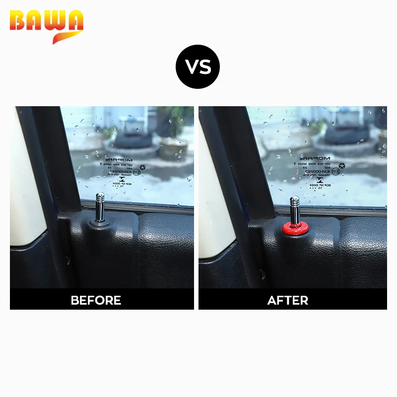 BAWA ABS Car Stickers Door Lock Bolt Decoration Ring Cover Accessories for Dodge Ram 1500 2010-2017 | Автомобили и мотоциклы