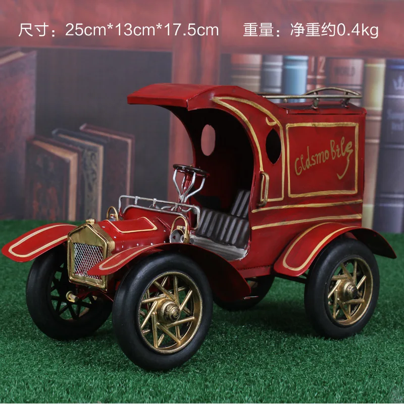 

25x13.5x17cm British Retro Tinplate Car Model Nostalgic Ornaments Classical Diecasts Scale Toy Vehicles Car Toys for Boys Girls