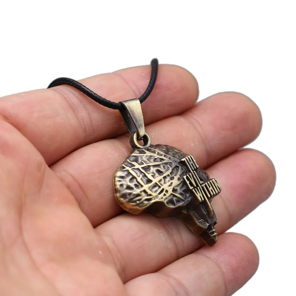 Ожерелье Игра зло внутри для мужчин металлическая подвеска мозга психоразрыва