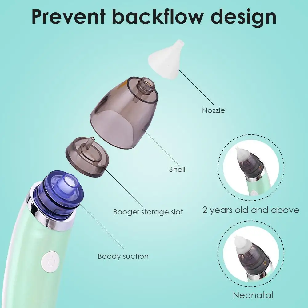 Aspirador Nasal seguro para beb&eacute;, limpiador Nasal el&eacute;ctrico e higi&eacute;nico, succionador de mucosidad Oral, accesorios para el cuidado de la nariz, soporte, env&iacute;o directo-4