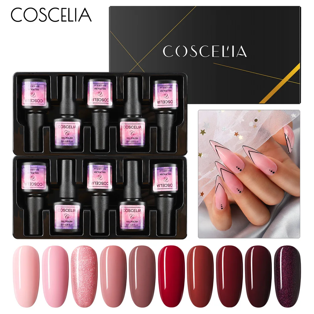 Комплект гель-лака для ногтей COSCELIA 6/10 шт. 8 мл | Красота и здоровье
