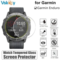 vskey 10pcs smart watch screen protector for garmin enduro round tempered glass anti scratch protective film