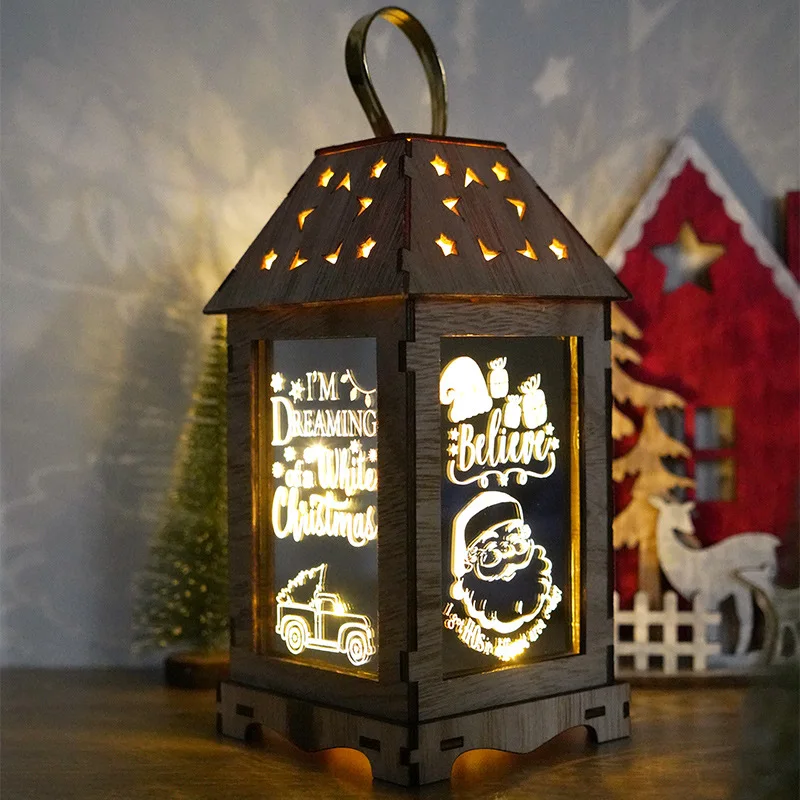 

Christmas Lamp Snowman Lantern Decor Hanging Prop Led Candles LED Night Light Candlestick Table Pendants Garden Decor