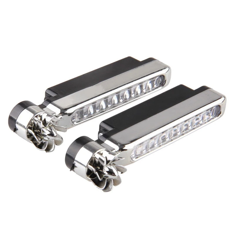 

1pc Wind Powered 8 LED Car DRL Daytime Running Light Fog Head Lamp Bulbs Headlight Lamp