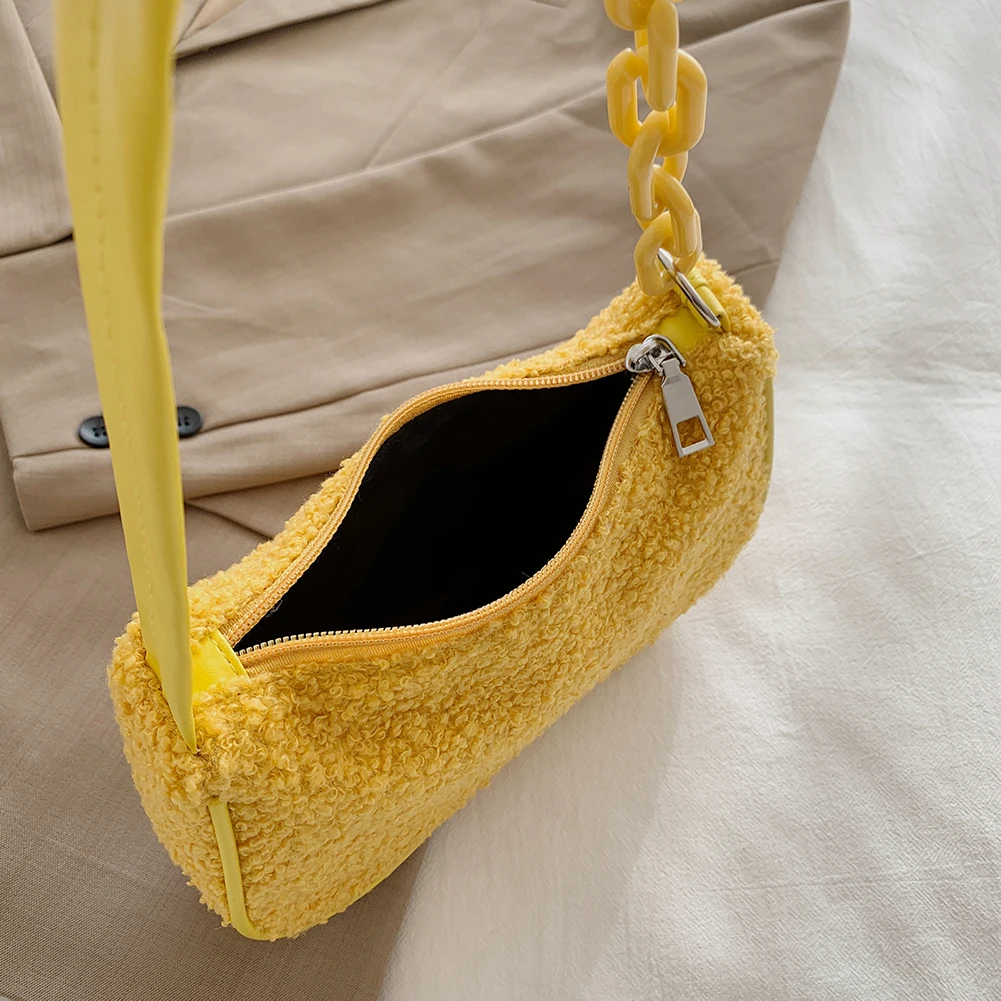 

Small Portable Chain Female Handbags Casual Women Solid Shoulder Underarm Bag Fashion Ladies Tote