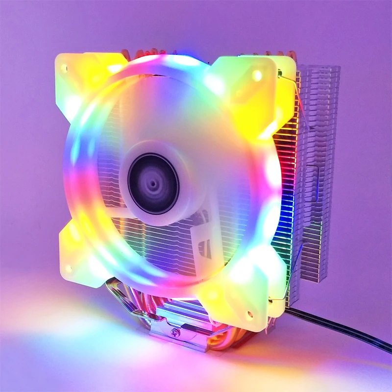 Снеговик 6 тепловых трубок кулер ЦП RGB 120 мм ШИМ 4Pin для Intel LGA775 1150 1151 1155 1366 AMD AM2 AM3 AM4 Вентилятор охлаждения процессора ПК тихий