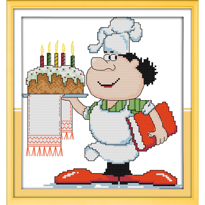 Joy Sunday горячая Распродажа смешная кухонная вышивка крестиком с напечатанной