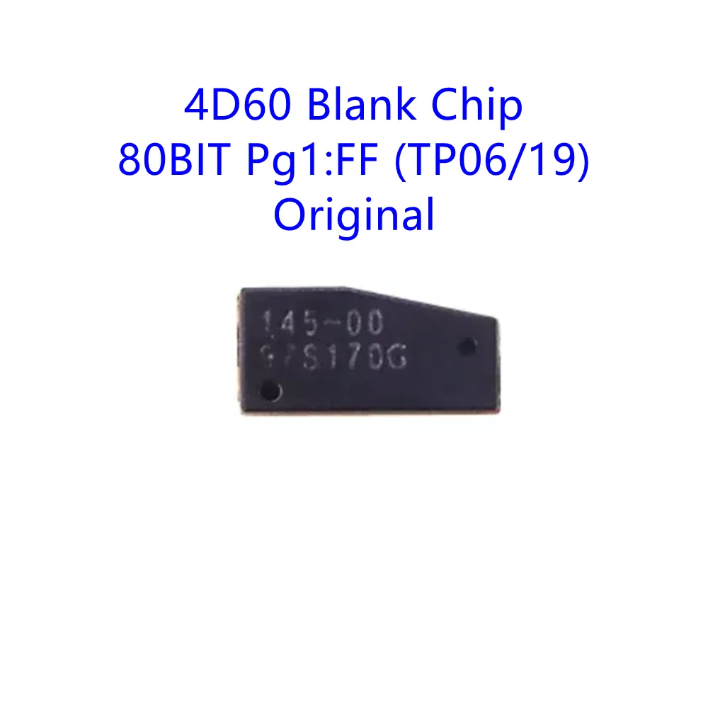 

4D60 Пустой чип Carbon 80BIT Pg1:FF (TP06/19) Оригинальный чип транспондера ключа автомобиля