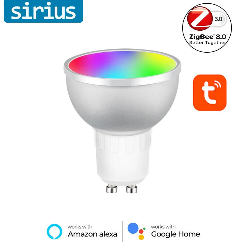 

Умная Светодиодная лампа Tuya Zigbee 3,0 Gu10, 5 Вт,-лм