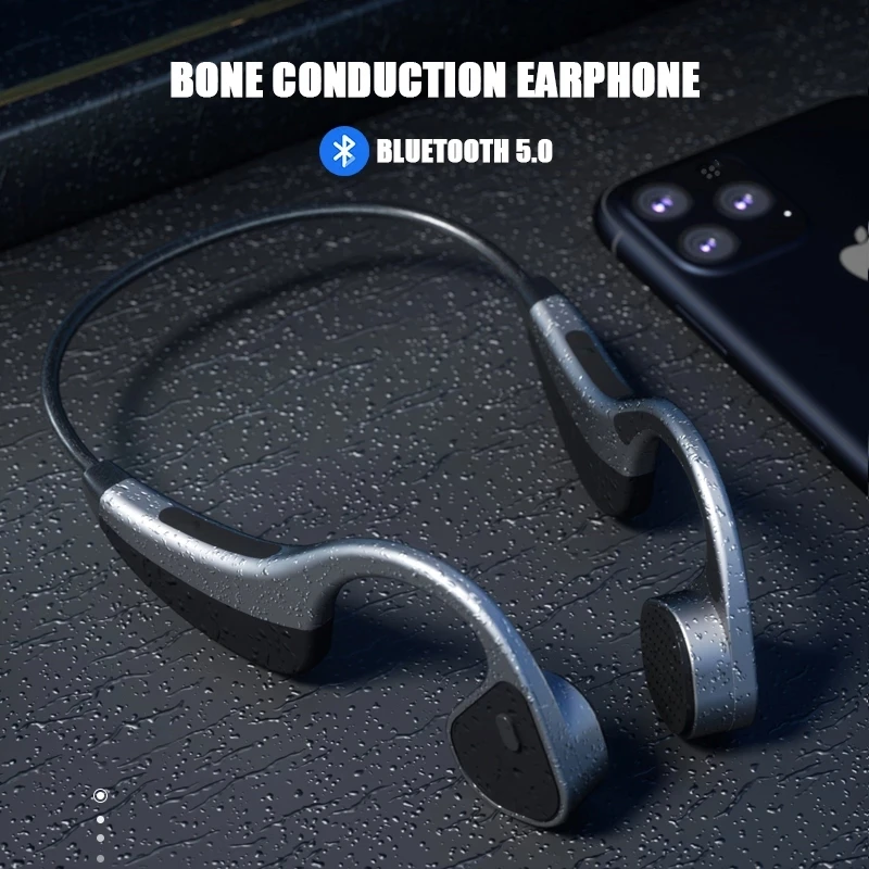 

Bone Conduction Wireless Earphone Bluetooth 5.0 Universal Headphones Waterproof Sports Headset with Microphone For Xiaomi Iphone