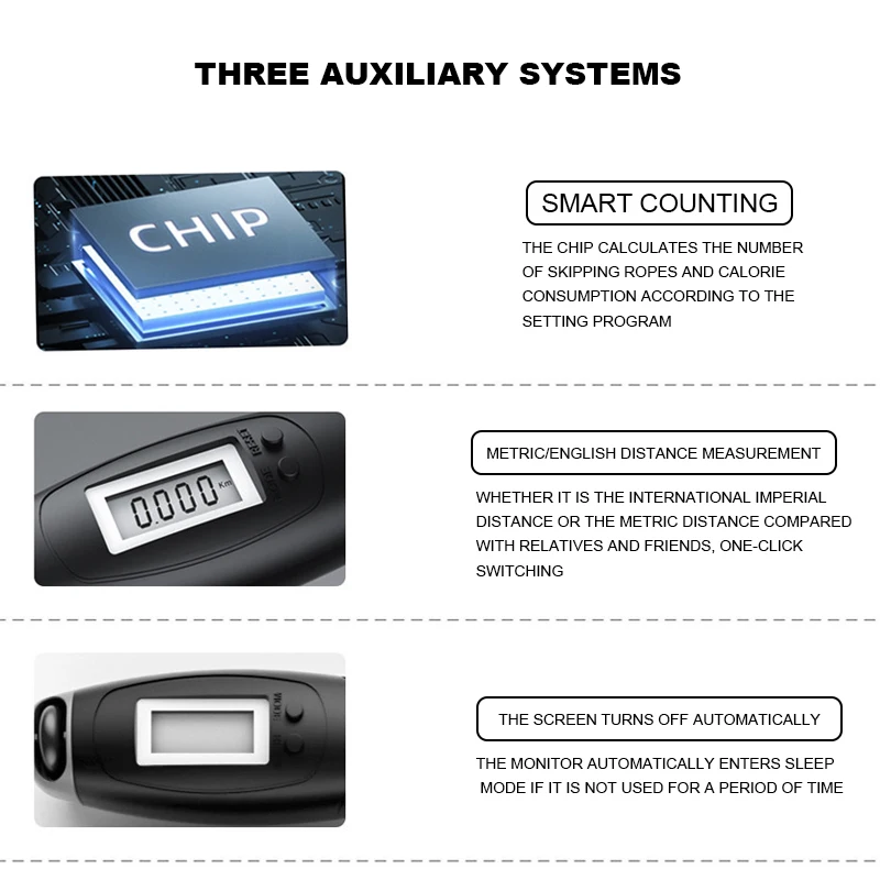 Скакалка MKEPS с счетчиком Регулируемая цифровым для фитнеса кроссфита тренировок