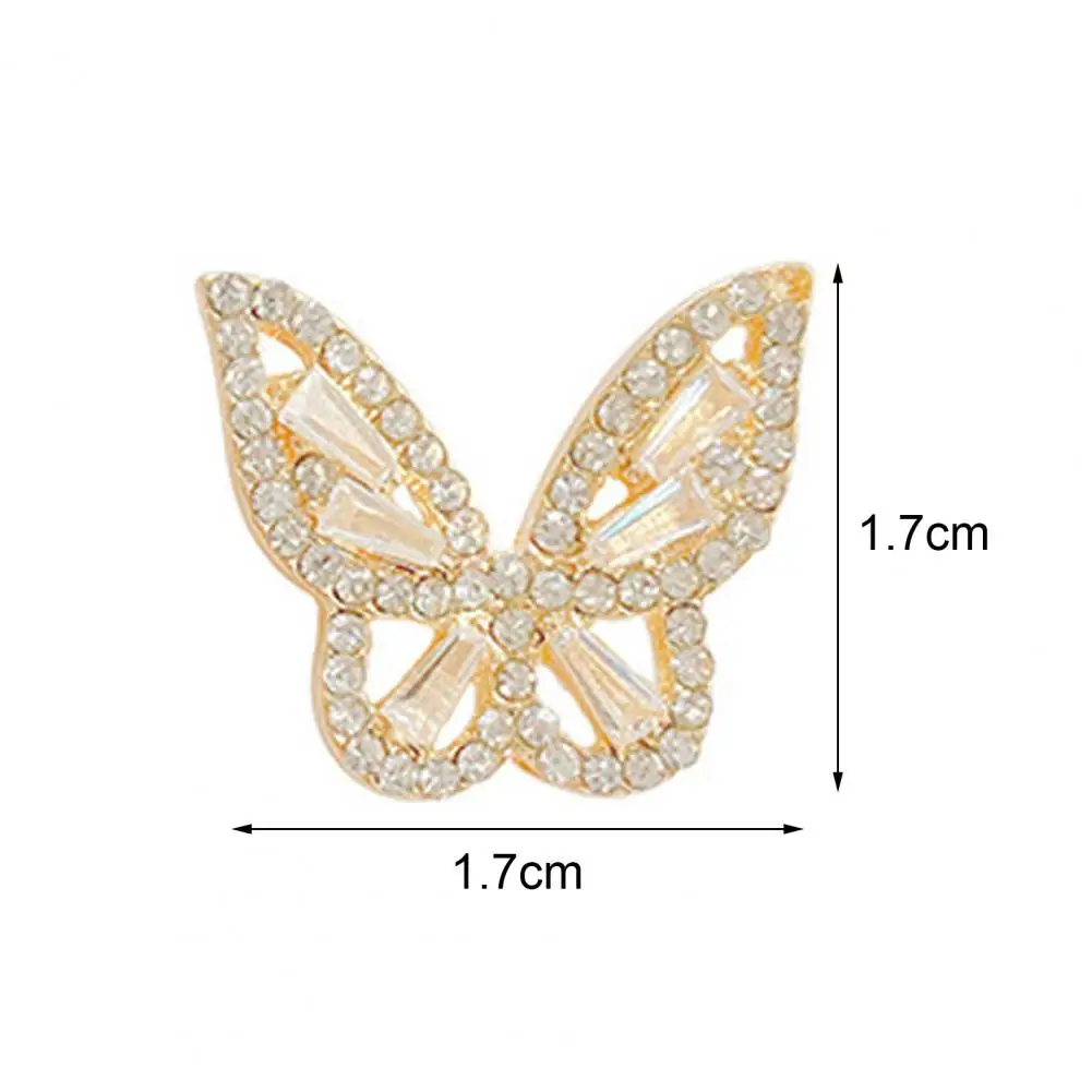 Серьги-гвоздики медные в форме бабочки 1 пара | Украшения и аксессуары