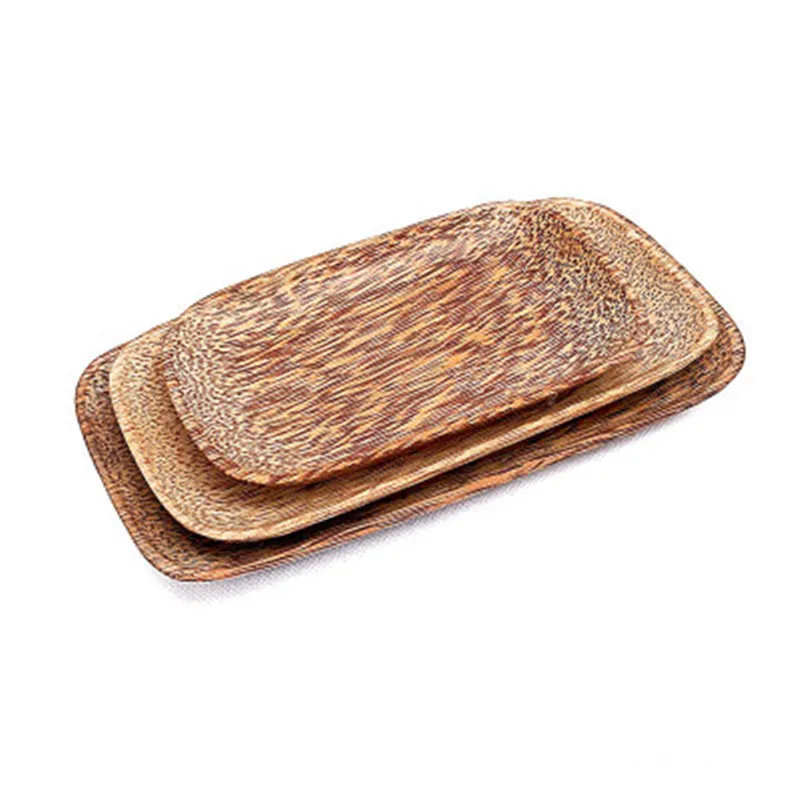 Кокосовая древесина для пищевых продуктов фруктовый торт тарелка конфет тарелки