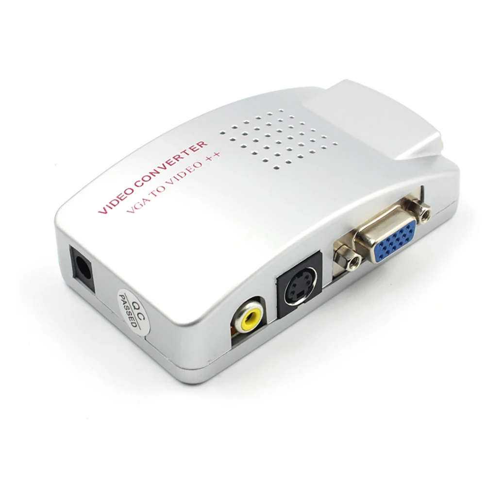 VGA to RCA Switch Box PC TV AV Monitor Composite Video Converter Adapter for Computer Laptop | Электроника