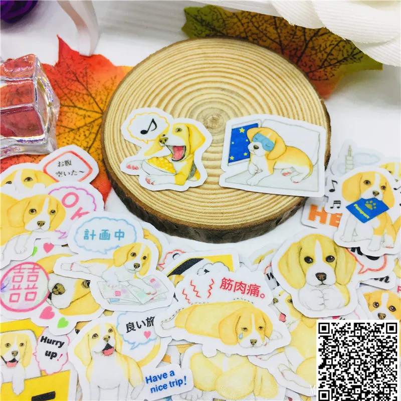 40 шт. непослушные желтые наклейки с собаками для автомобиля мотоцикла телефона