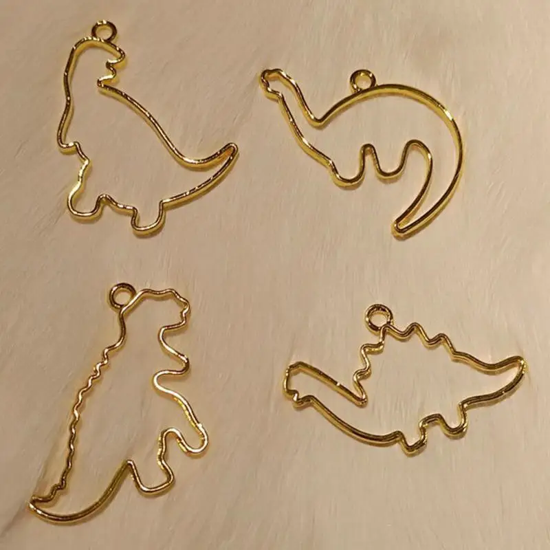 5 шт. полый Дракон динозавр УФ Смола металлическая рамка ювелирные изделия