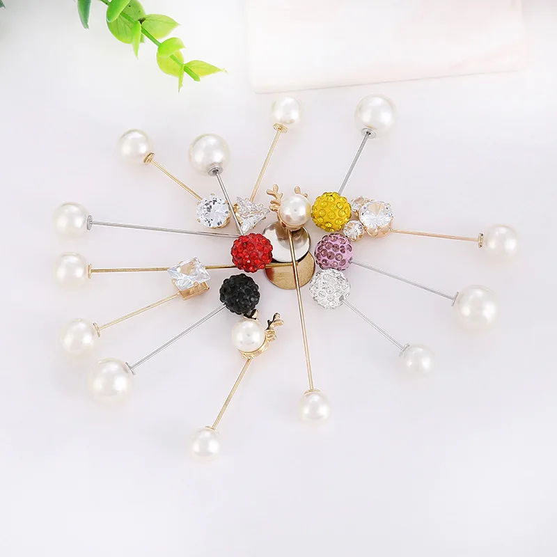 Жемчужина Стразы Хрусталь брошь-булавка тканевый кардиган рубашка шаль булавка