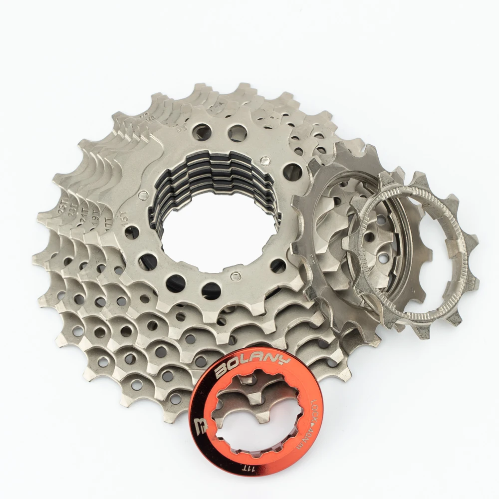 

BOLANY Road Cassette 8 Speed 11-25T Bike Freewheel Sprocket Wide Ratio Bicycle Compatible parts
