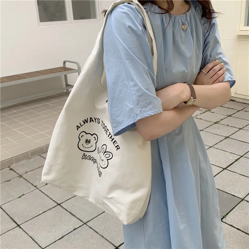 

Canvas Shopping Bag With Print Customzable Logo