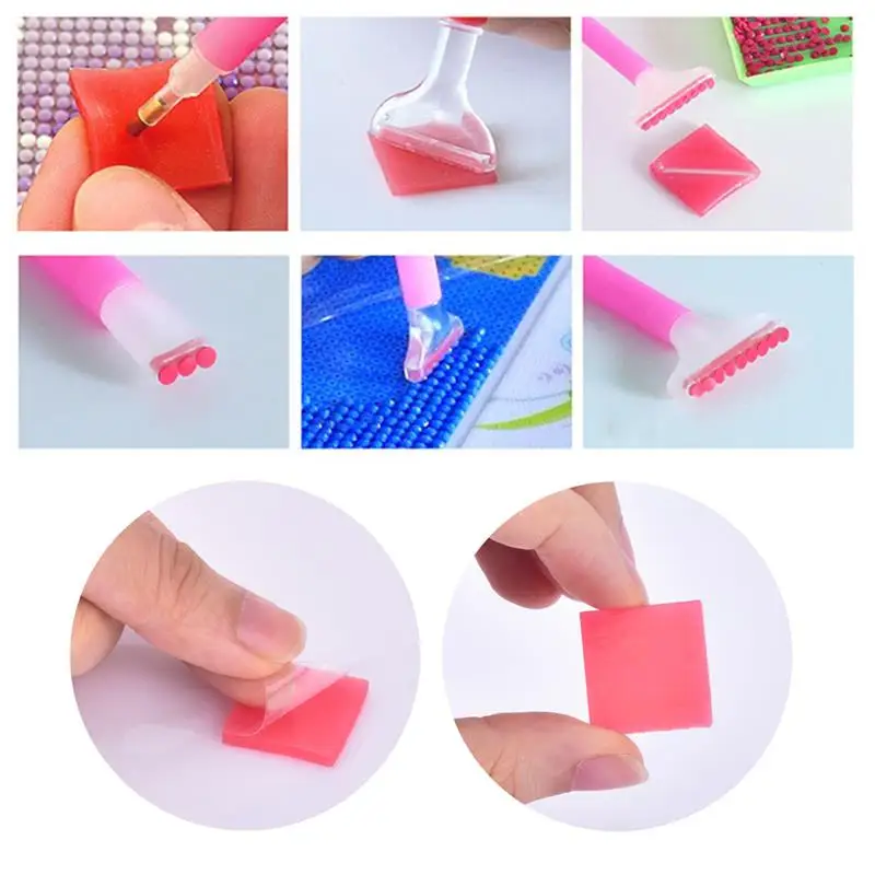 10/20/50pcs Glue Clay Tool Diamond Painting Accessories 2.5*2.5cm Point Sticking Square Drill Pen Storage Box Label Paper | Дом и сад