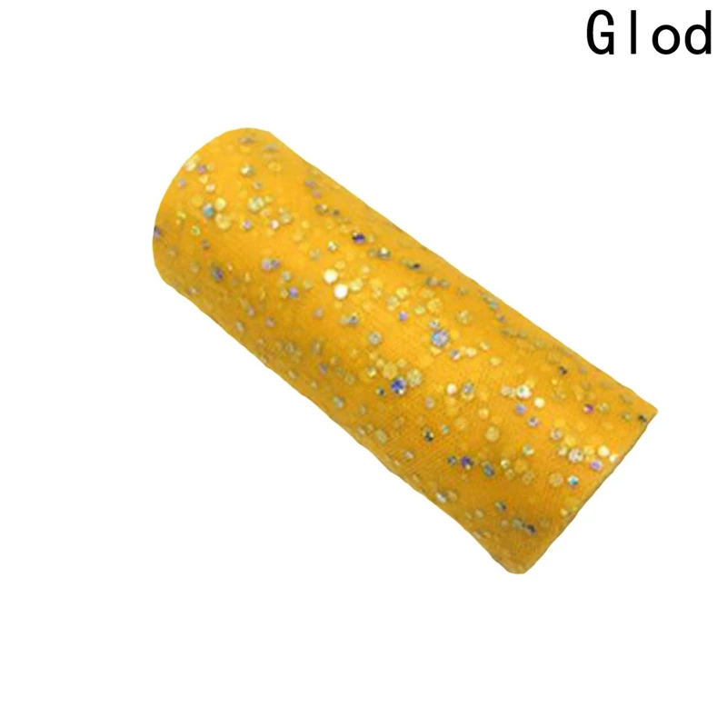 

15cm Width 25 Yards Glitter Sequin Tulle Roll Spool Tutu Wedding Decoration Organza DIY Craft Birthday Party Supplies 10 Colors