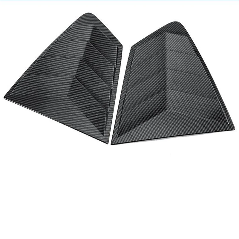 

CEYUSOT FOR Mazda 3 Rear Window Triangle Shutters Cover Trim 2P ABS carbon fiber spoiler 2019 2020 Mazda3 4door Car accessories