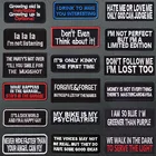 Нашивки для одежды, черно-белые, с английским алфавитом